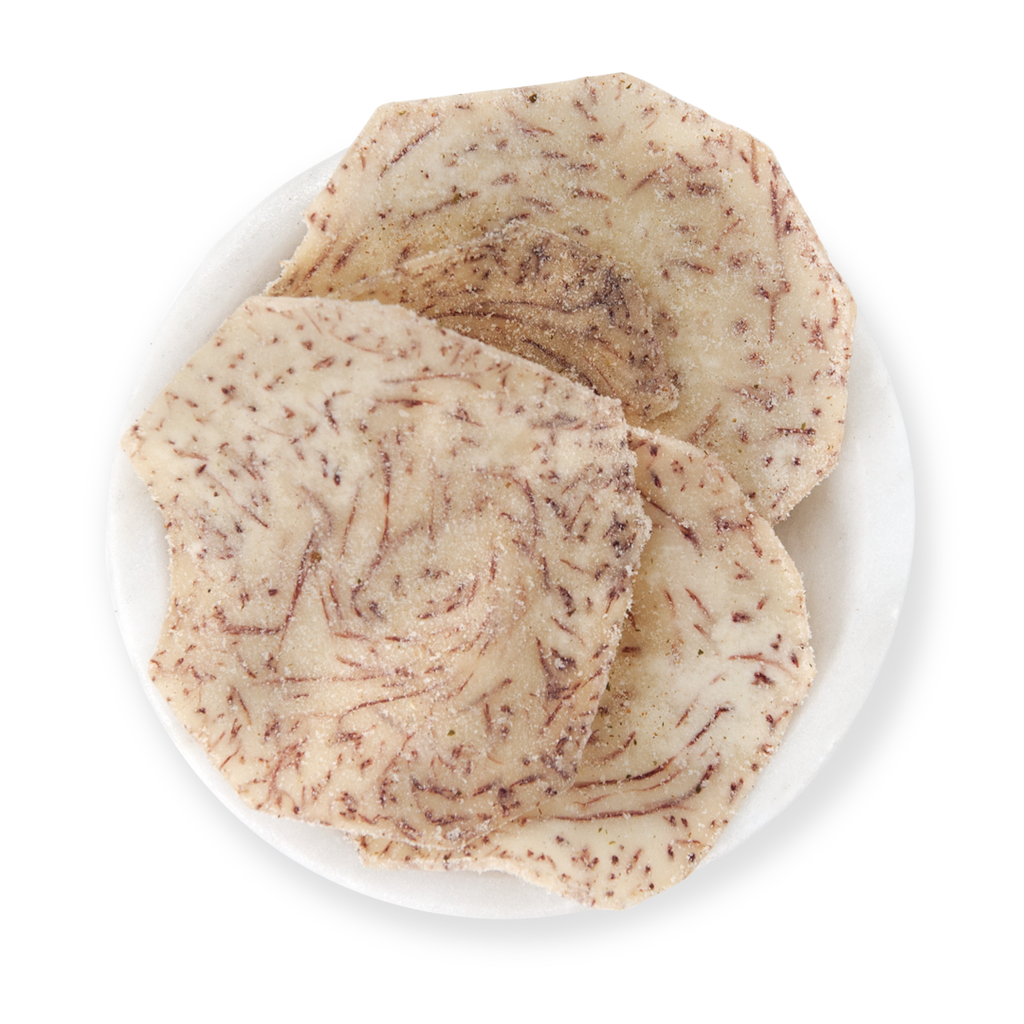 Chips de malanga con crema y especias