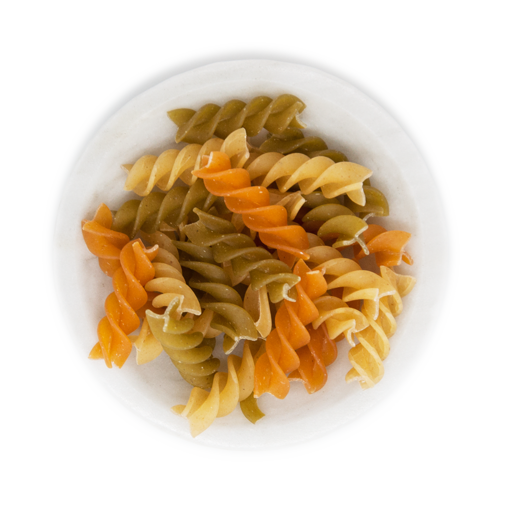 Fusilli integral con verduras y amaranto