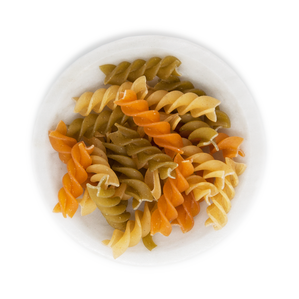 Fusilli integral con verduras y amaranto
